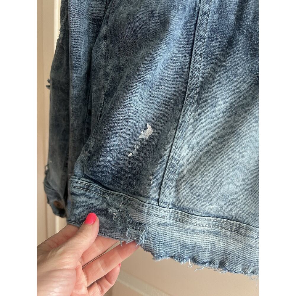 JORDAN CRAIG Men's Legacy Edition Deconstructed Distressed Denim Jacket Sz XL - Picture 9 of 16